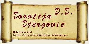 Doroteja Đergović vizit kartica
